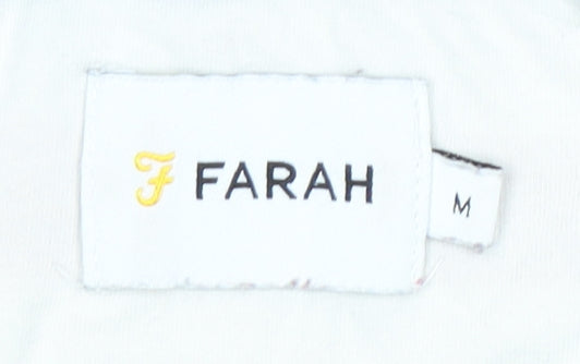 Farah Men's Orange White Striped T-Shirt M