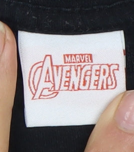 Avengers Black Panther Boys Black T-Shirt, Size 10-11 Years