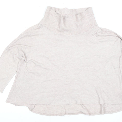 Please Style Women's Ivory 3/4 Sleeve Cowl Neck Top