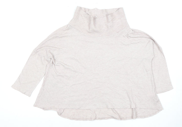 Please Style Women's Ivory 3/4 Sleeve Cowl Neck Top