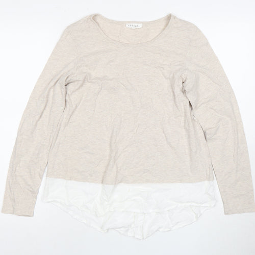 Thought Women's Beige Long Sleeve Top Size 10