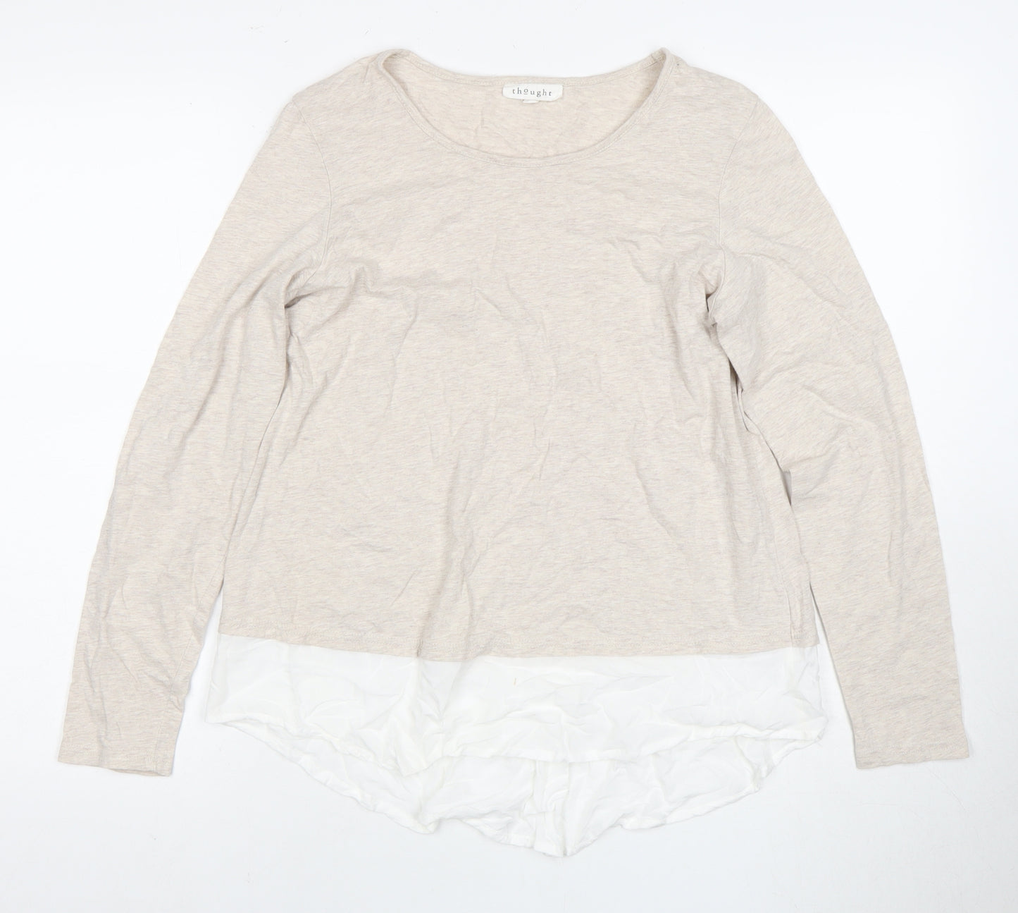 Thought Women's Beige Long Sleeve Top Size 10