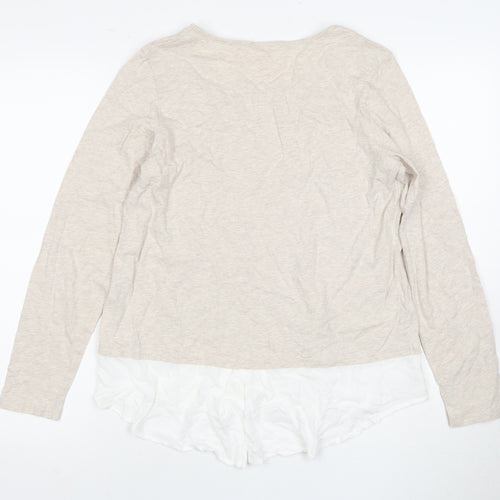 Thought Women's Beige Long Sleeve Top Size 10