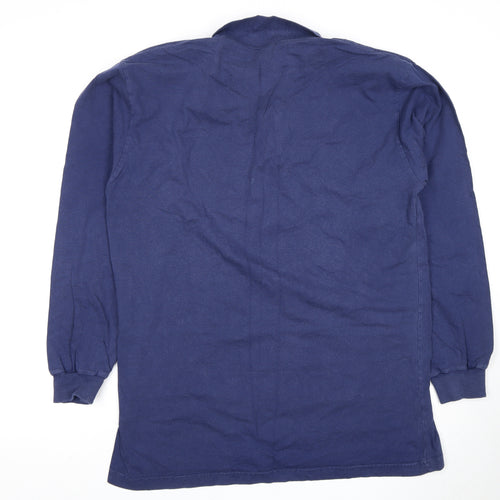 Fruit of the Loom Men's Blue Long Sleeve Polo L