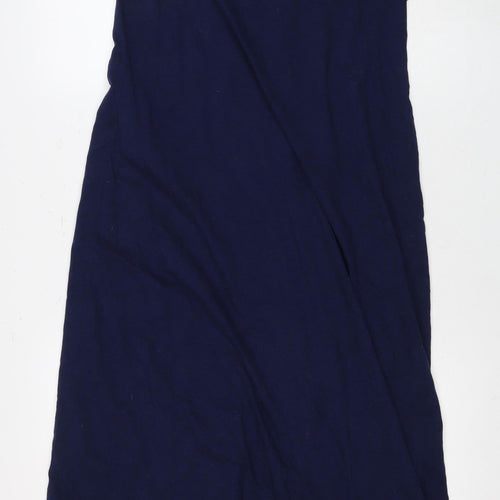 Rockmans Women's Blue Sleeveless Dress - Size L