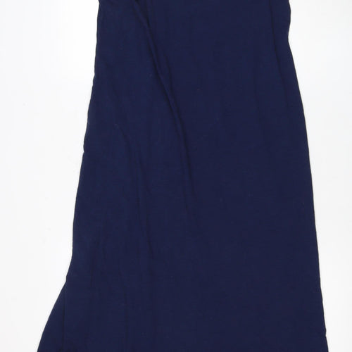Rockmans Women's Blue Sleeveless Dress - Size L