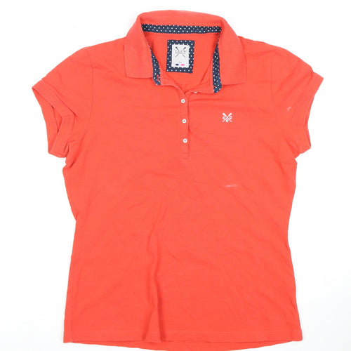 Crew Clothing Co Women's Red Polo Shirt Size 14