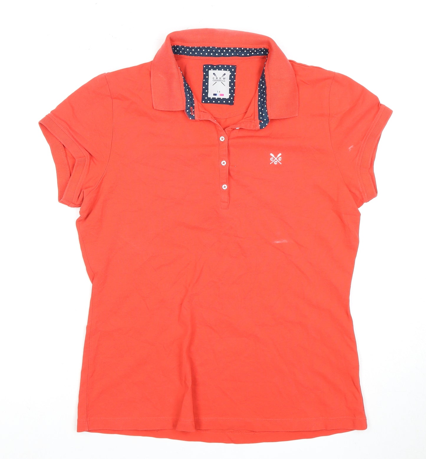Crew Clothing Co Women's Red Polo Shirt Size 14
