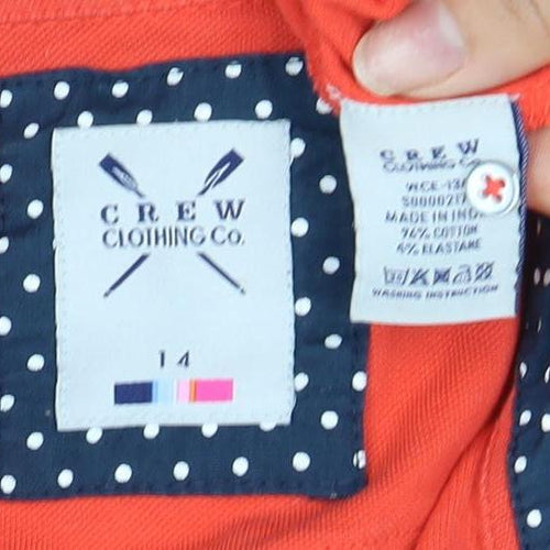 Crew Clothing Co Women's Red Polo Shirt Size 14