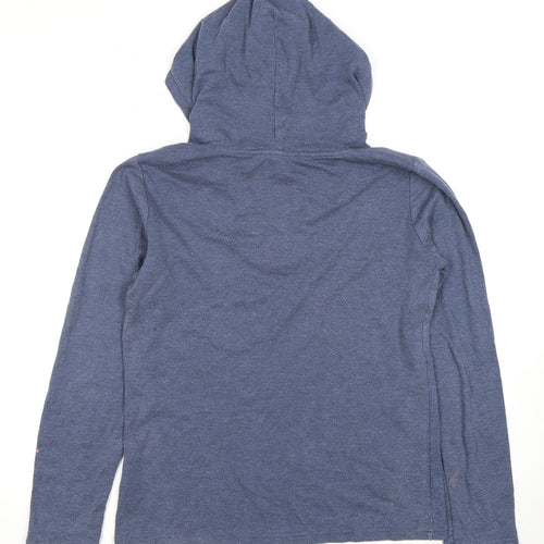 Carry Your's Blue Floral Graphic Hoodie, Women M Casual