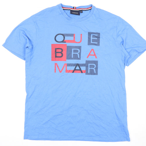 QUEBRAMAR Men’s Blue Graphic T-Shirt L