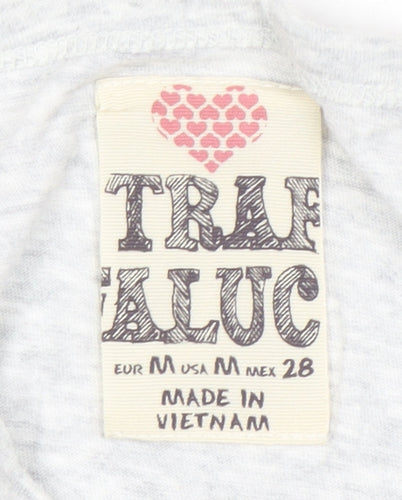 Trafaluc Women's M White T-Shirt Short Sleeve Casual