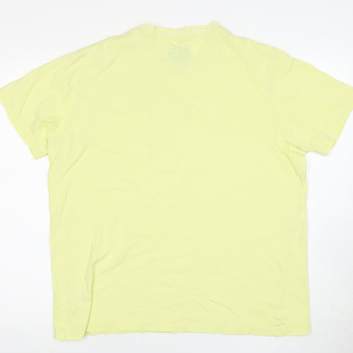 Billabong Men's Yellow Graphic T-Shirt XL Slim Fit
