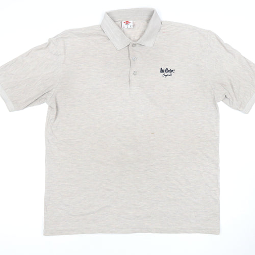 Lee Cooper Men's Beige Polo Shirt XL
