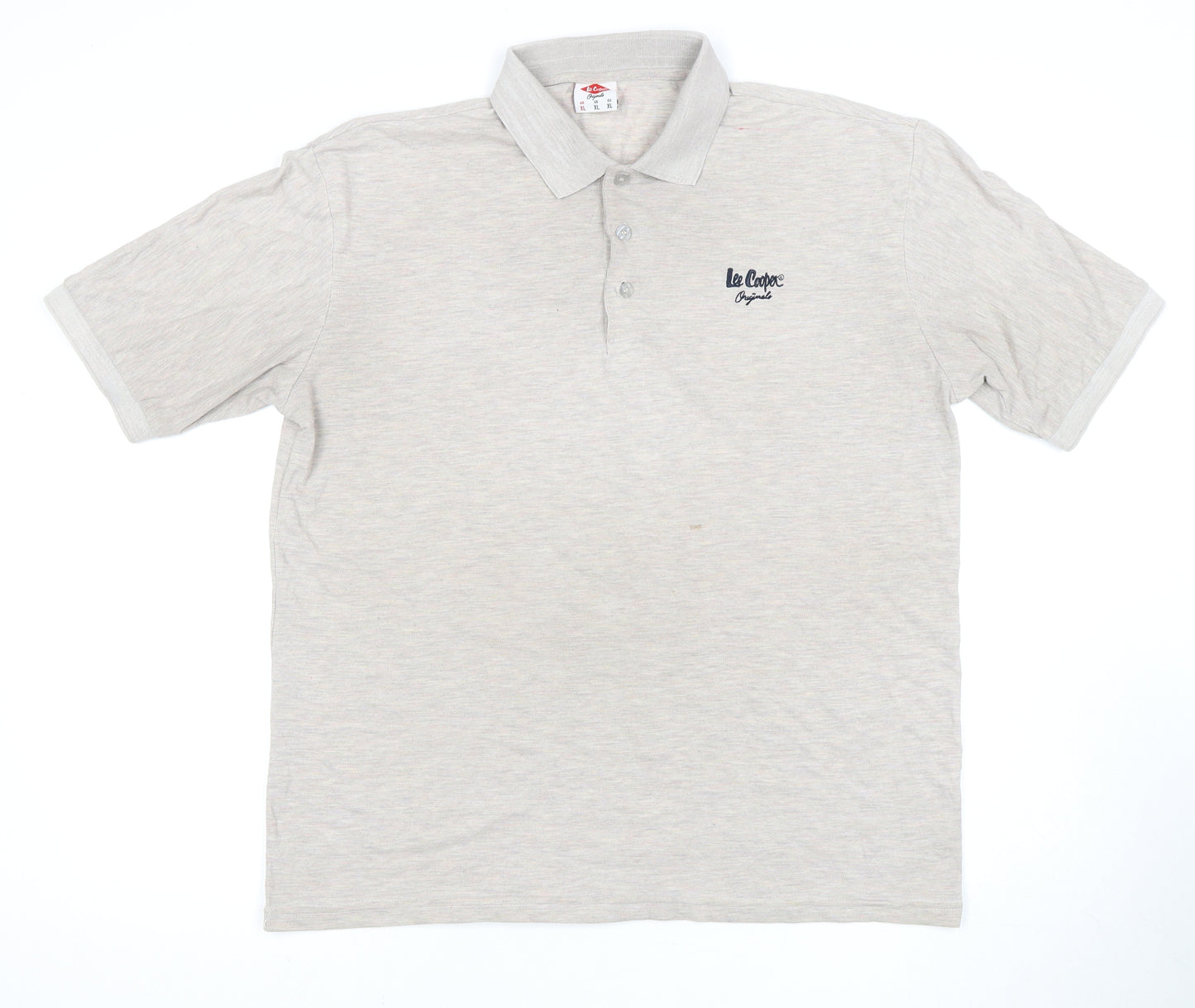 Lee Cooper Men's Beige Polo Shirt XL
