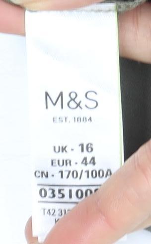 Marks and Spencer Women's Green Dress, Size 16