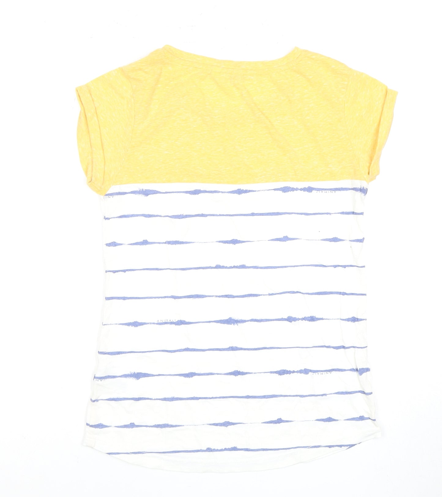 Animal Women's Yellow Stripe T-Shirt Size 12