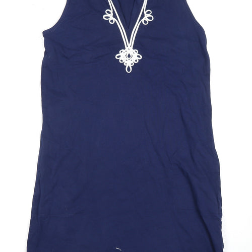 Lands' End Women's Blue XS Sleeveless Shift Dress