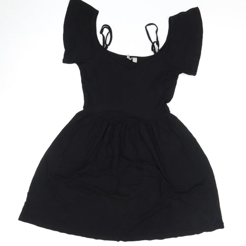 Asos Women's Black Jersey Strappy Dress Size 6
