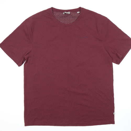 Ted Baker Men's Burgundy 2XL T-Shirt Crew Neck