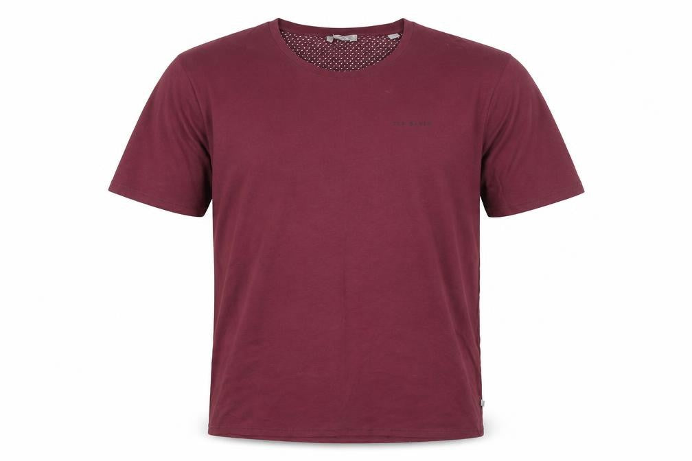 Ted Baker Men's Burgundy 2XL T-Shirt Crew Neck