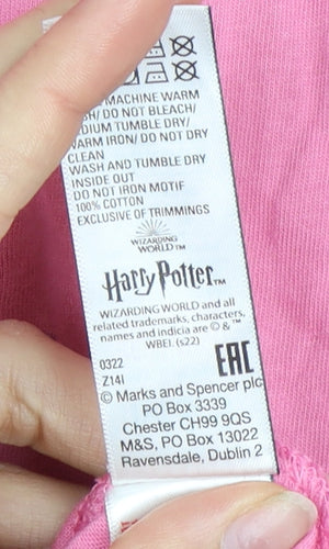 Marks and Spencer Girls Pink Harry Potter Pyjama Top 13-14 Years