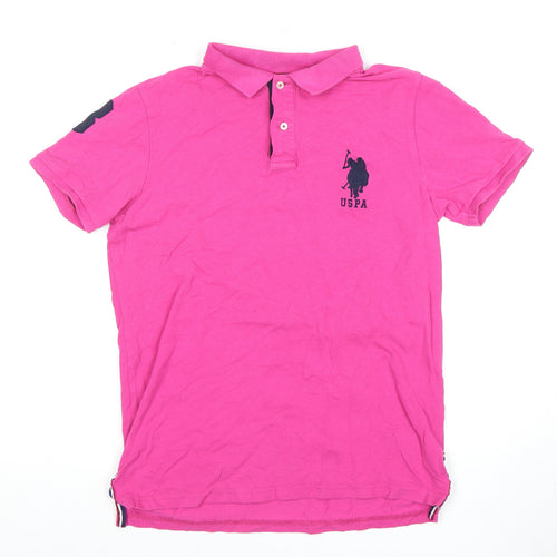 U.S. Polo Assn. Girls Pink Polo Shirt 13-14 Years