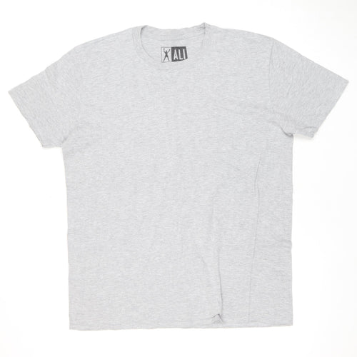 ALI Men's Grey Short Sleeve T-Shirt, Medium