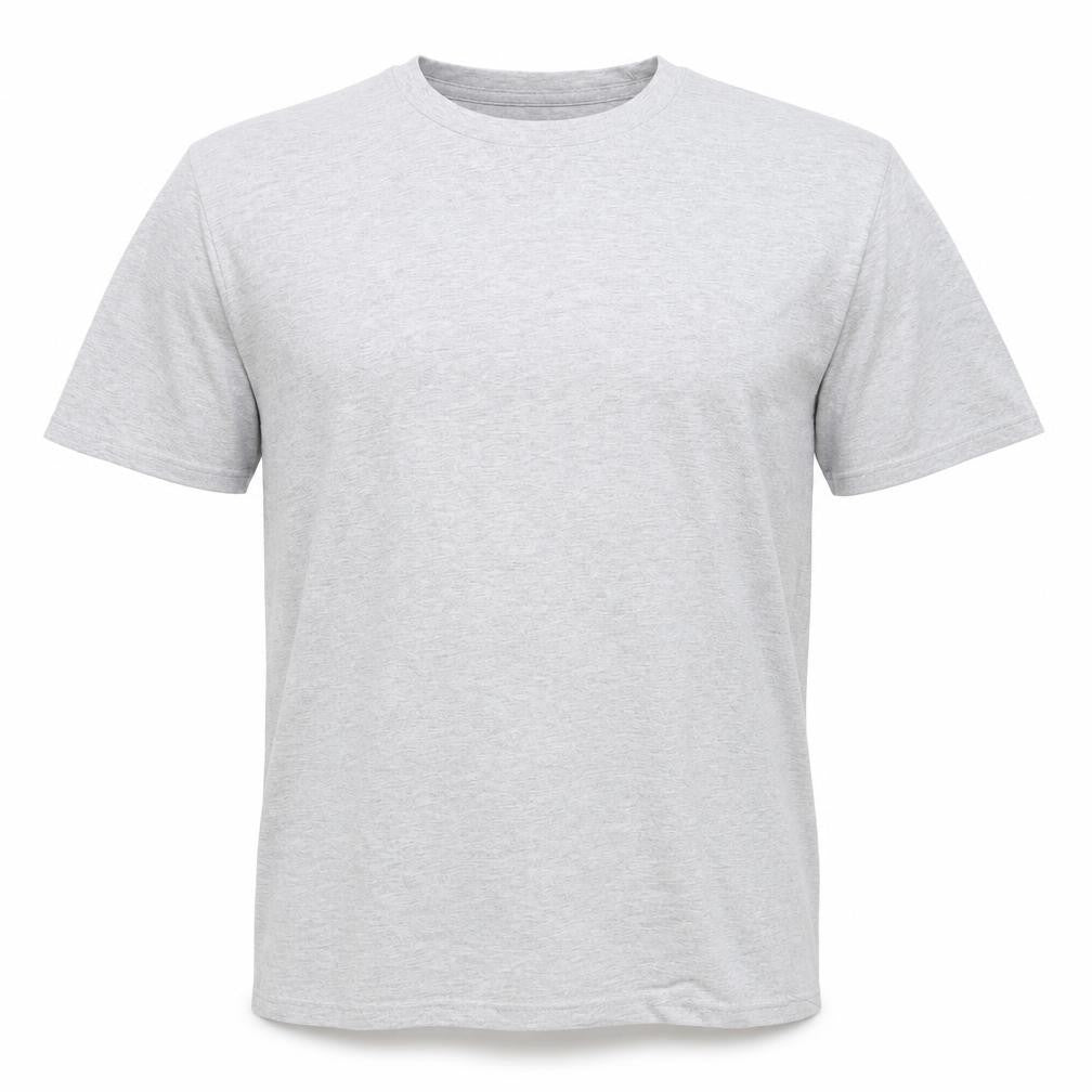 Front view of ALI Men's Grey Short Sleeve T-Shirt, Medium