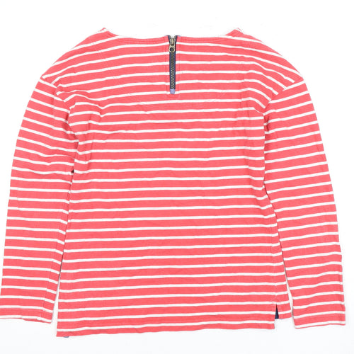 Lighthouse Women's Red Striped Cotton Long Sleeve T-Shirt