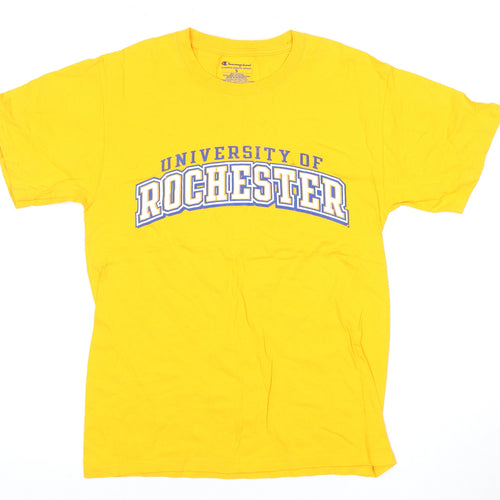 Champion Men's Yellow University T-Shirt Size S