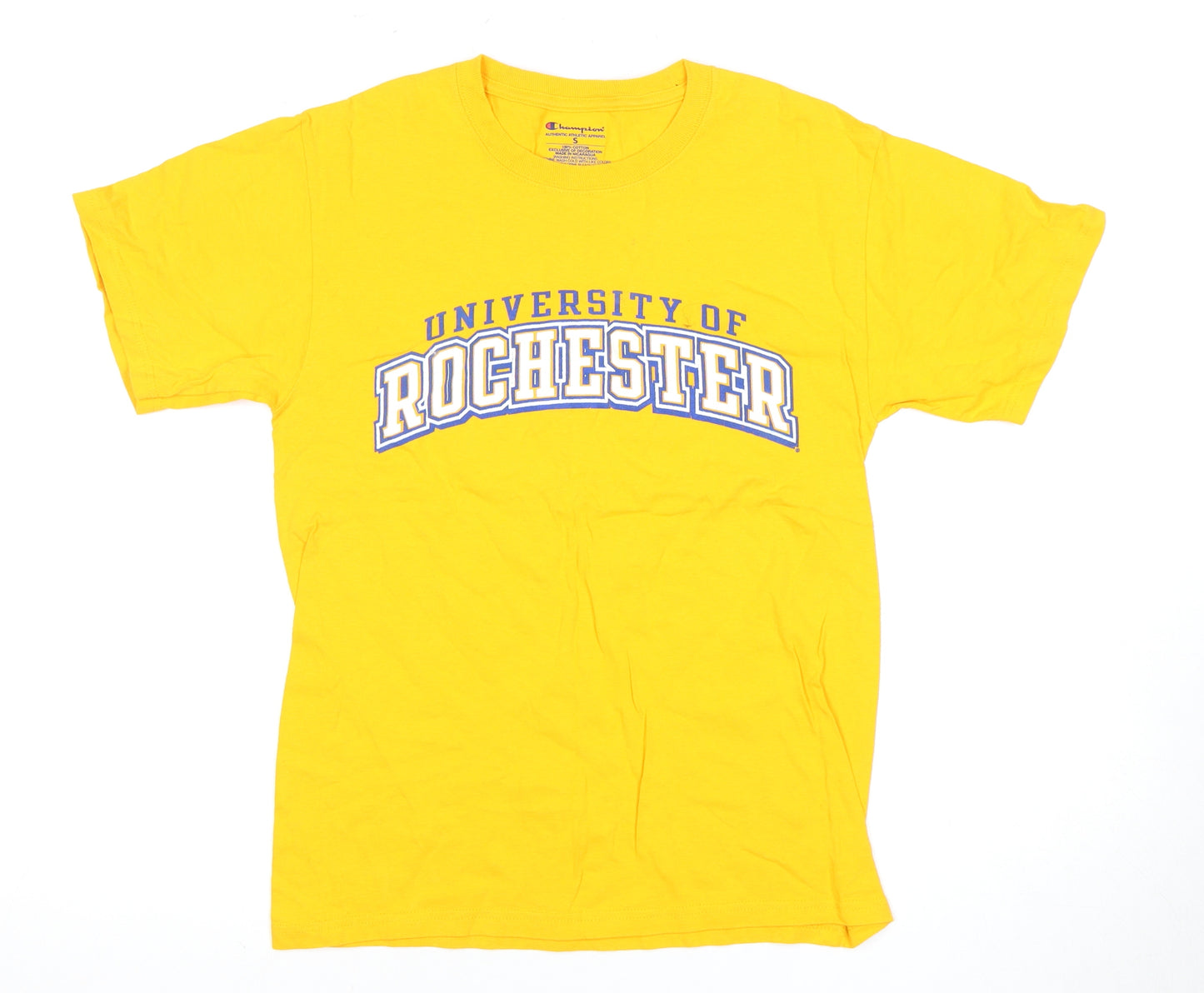 Champion Men's Yellow University T-Shirt Size S