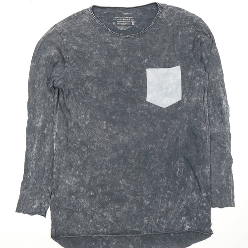 Pull&Bear Men's Grey M Long Sleeve T-Shirt
