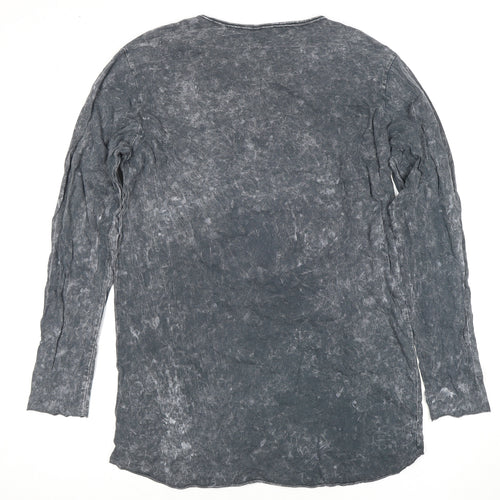 Pull&Bear Men's Grey M Long Sleeve T-Shirt