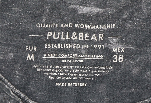 Pull&Bear Men's Grey M Long Sleeve T-Shirt