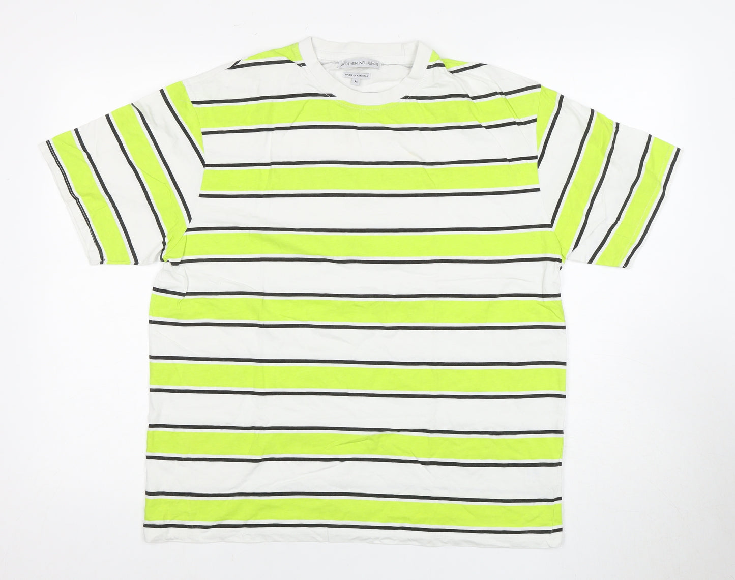 Another Influence Men's Striped T-Shirt Medium Multicoloured