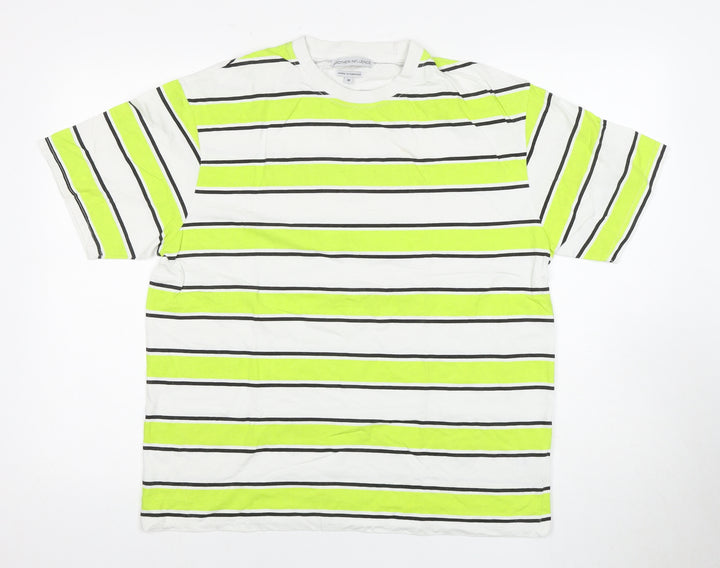 Another Influence Men's Striped T-Shirt Medium Multicoloured