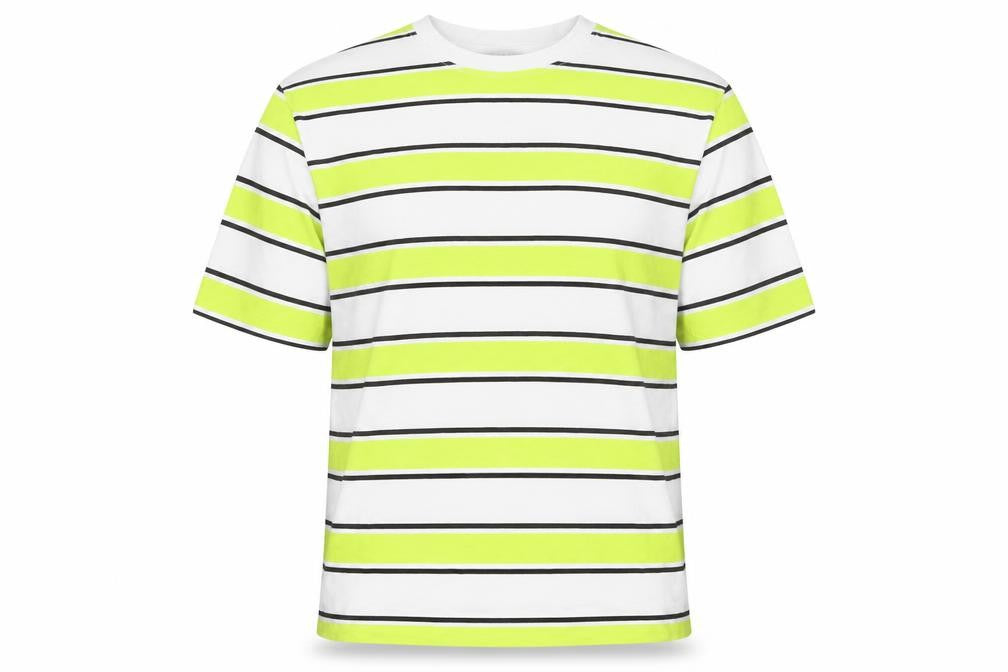 Front view of Another Influence Men's Striped T-Shirt Medium Multicoloured