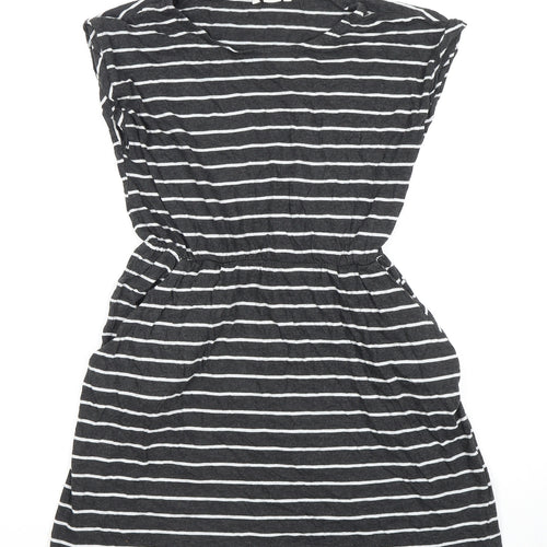 H&M Women's Striped Dress S Black White Casual
