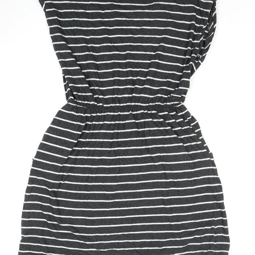H&M Women's Striped Dress S Black White Casual