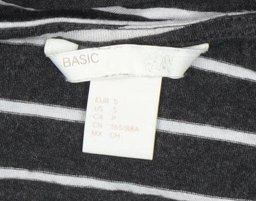 H&M Women's Striped Dress S Black White Casual