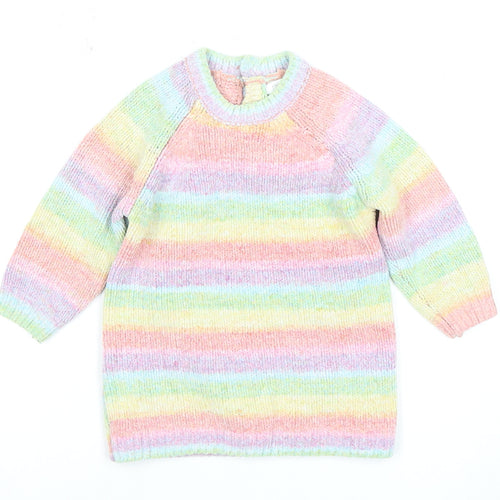 Next Unisex Toddler Multicoloured Striped Cardigan 12-18 Months