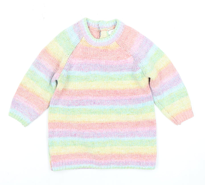Next Unisex Toddler Multicoloured Striped Cardigan 12-18 Months