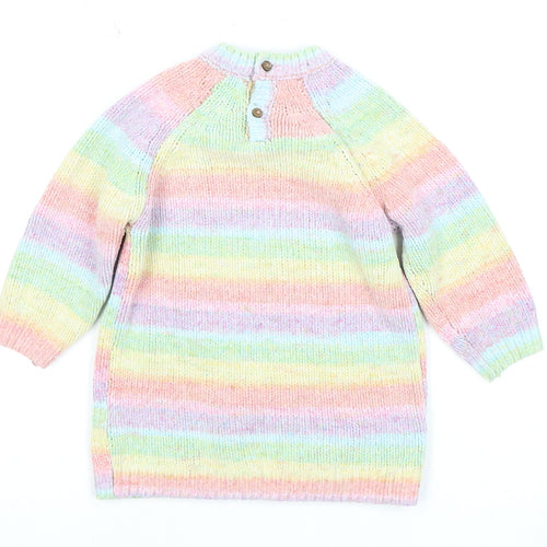 Next Unisex Toddler Multicoloured Striped Cardigan 12-18 Months