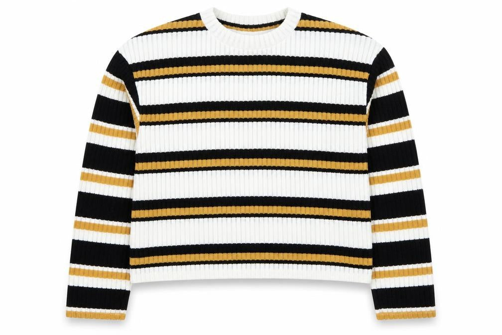 Front view of Topshop Women's Multicoloured Striped jumper
