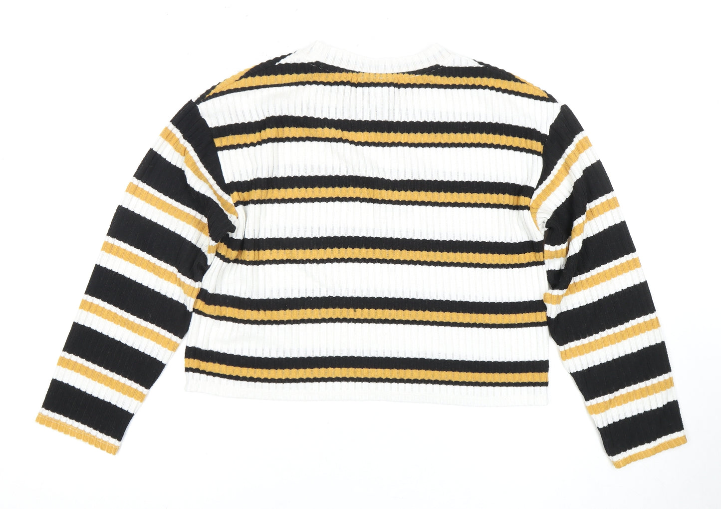 Topshop Women's Multicoloured Striped Pullover Jumper