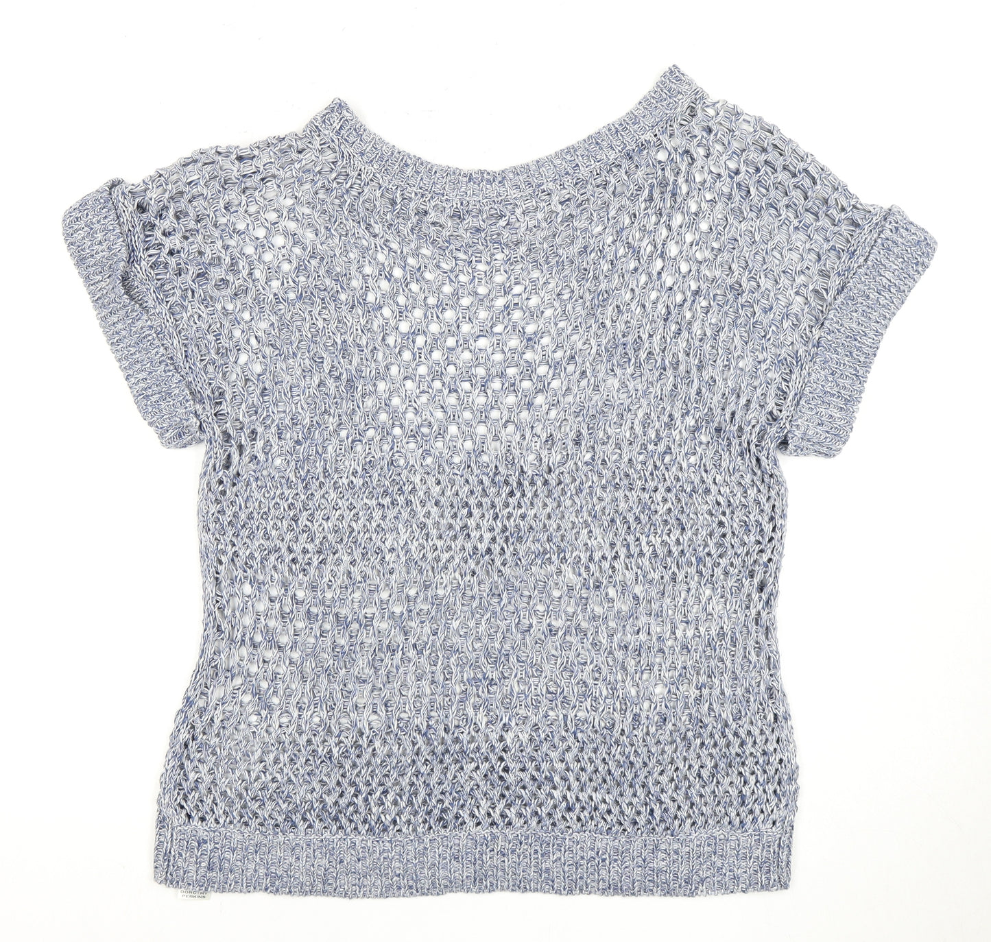 Dorothy Perkins Women's Blue Open-Knit Pullover Jumper