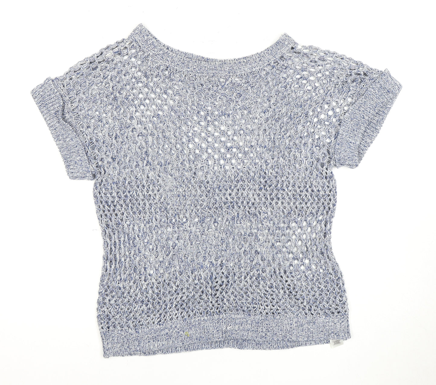 Dorothy Perkins Women's Blue Open-Knit Pullover Jumper