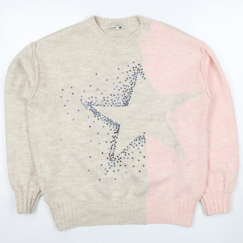 Next Women's Multicoloured Wool Pullover Jumper M