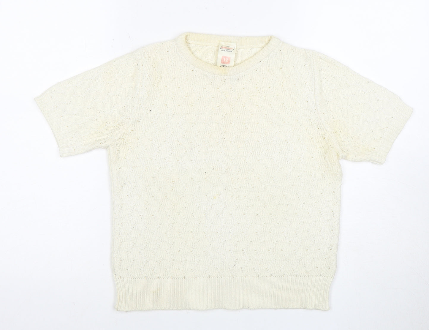 Marks and Spencer Women's Ivory Pullover Jumper Size 12